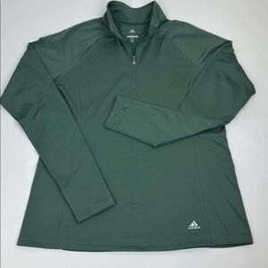 Adidas Golf 1/4 Zip Pullover. Dark Green. Large. Like New. Lite Fleece Lining.